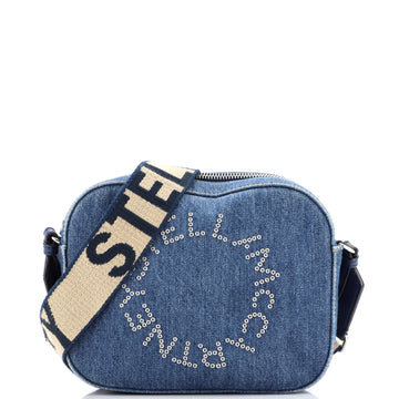 Stella McCartney Logo Camera Bag Denim Mini
