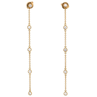 Tiffany & Co. Elsa Peretti Diamonds By The Yard Drop Earrings 18K Yellow Gold with Diamonds