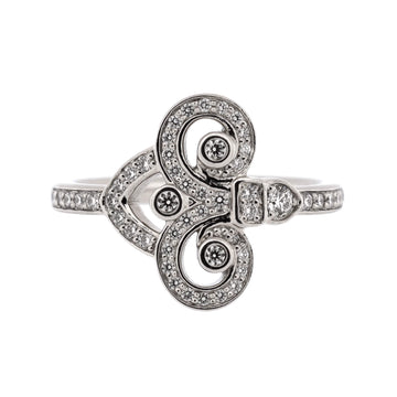 Tiffany & Co. Fleur de Lis Ring 18K White Gold and Diamonds