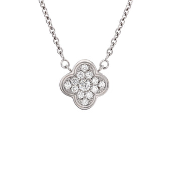 Van Cleef & Arpels Pure Alhambra Pendant Necklace 18K White Gold with Diamonds