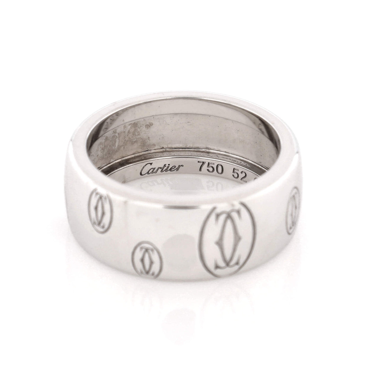 Cartier C de Cartier Happy Birthday Band Ring 18K White 2118312