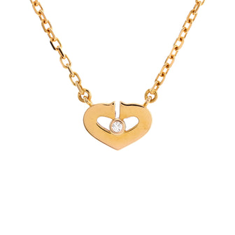 Cartier C Heart de Cartier Pendant Necklace 18K Yellow Gold with Diamond XS