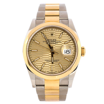 Rolex Oyster Perpetual Datejust Automatic Watch Stainless Steel and Yellow Gold 36