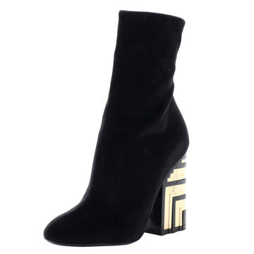 Louis Vuitton Women's Monumenta Ankle Boots Velvet with Metal