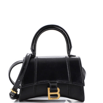 Balenciaga Hourglass Top Handle Bag Leather Mini