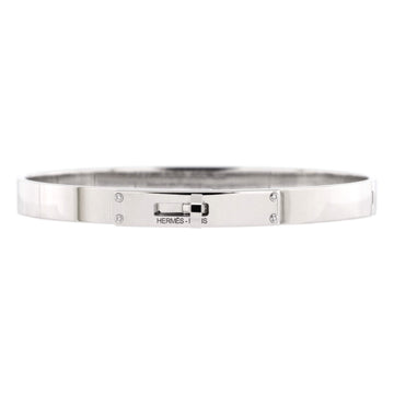 Hermes Kelly Bracelet 18K White Gold with 4 Diamonds Small