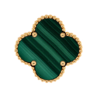 Van Cleef & Arpels Magic Alhambra Ring 18K Yellow Gold with Malachite