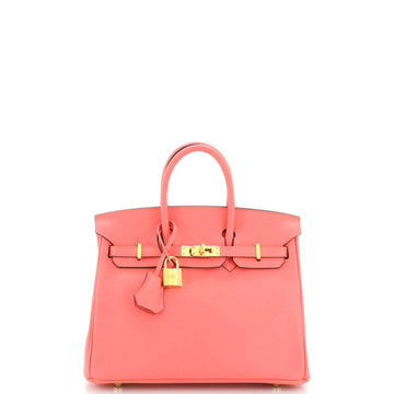 Hermes Birkin Handbag Pink Swift with Gold Hardware 25