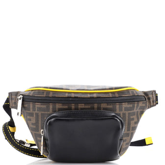Fendi Baguette Convertible Belt Bag Zucca Canvas with Canvas and Leather Medium