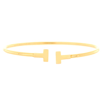 Tiffany & Co. T Wire Bracelet 18K Yellow Gold Narrow