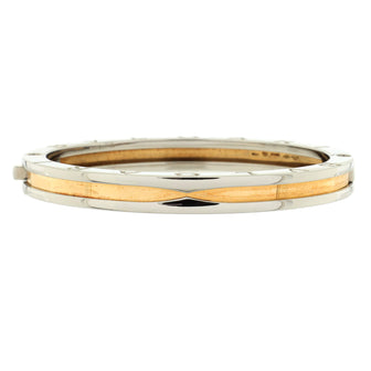 Bvlgari B.Zero1 Hinged Bangle Bracelet 18K Yellow Gold and Stainless Steel 7mm