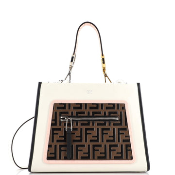 Fendi Runaway Bag Leather with Zucca Embossed Detail Small