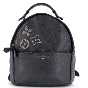 Louis Vuitton Sorbonne Backpack Pins Monogram Empreinte Leather Blue