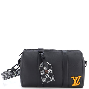Louis Vuitton City Keepall Bag Leather with Limited Edition Distorted Damier