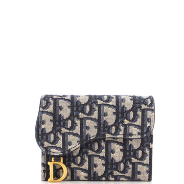 Christian Dior Saddle 5-Gusset Card Case Oblique Canvas