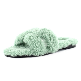 Hermes Women's Oran Sandals Shearling