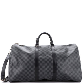 Louis Vuitton Keepall Bandouliere Bag Damier Graphite 55