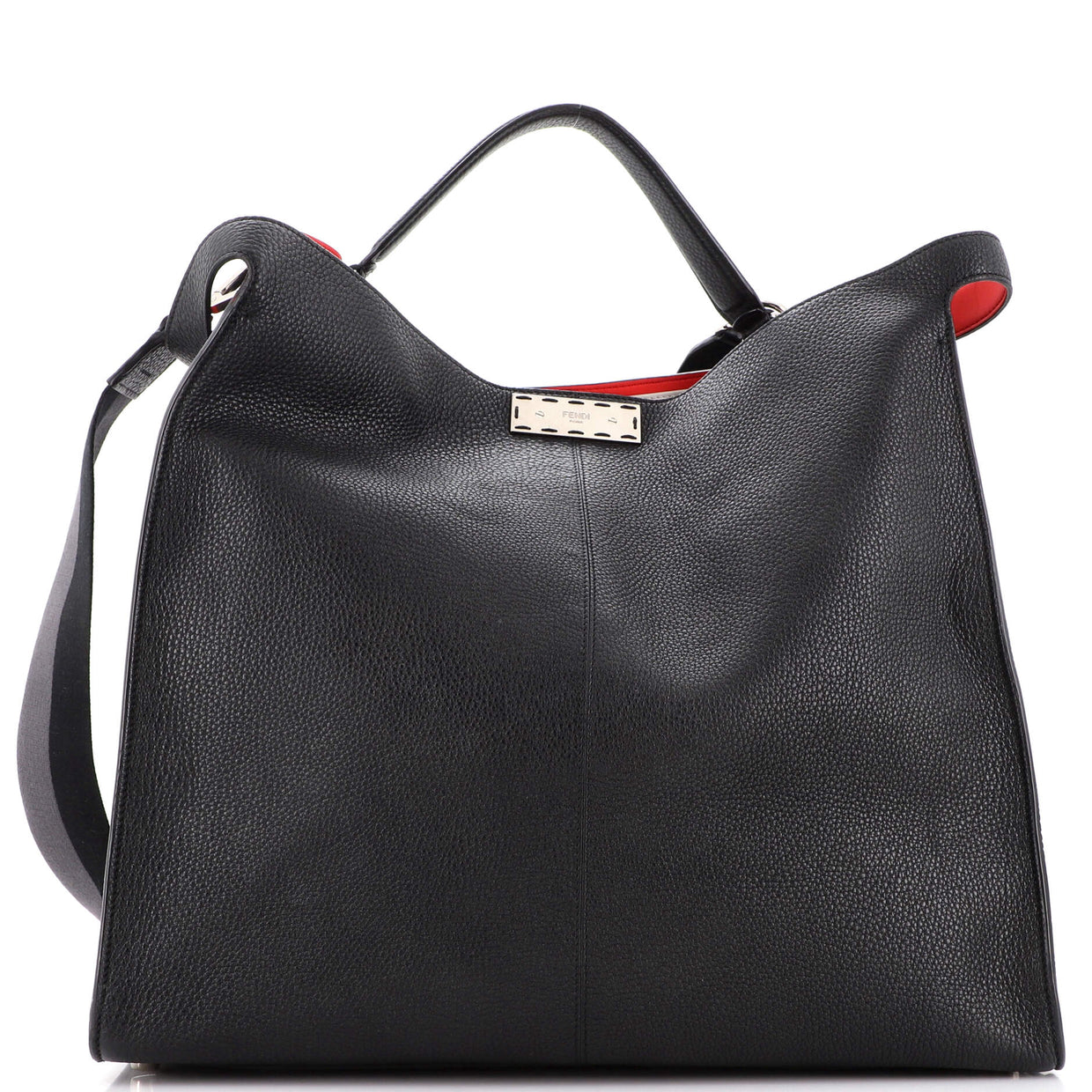 Fendi Peekaboo X-Lite Fit Bag Leather Large Black 21187330