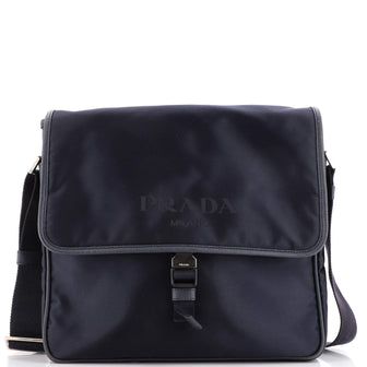 Prada Logo Flap Messenger Bag Tessuto Medium