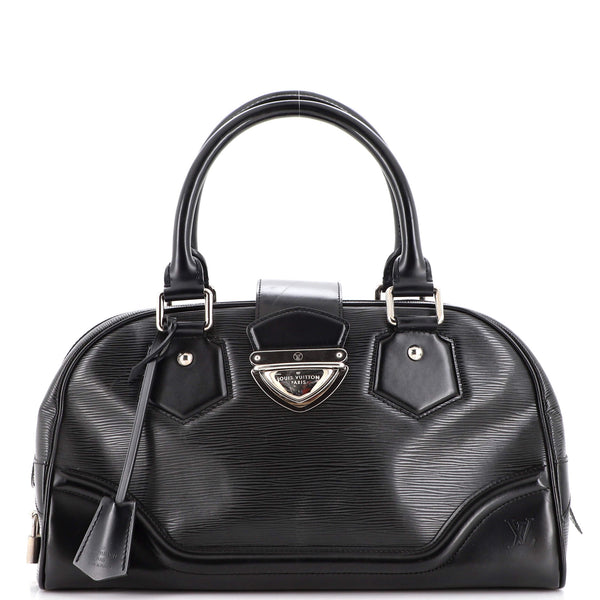 Louis Vuitton Montaigne Bowling Bag Epi Leather GM Black 21187359