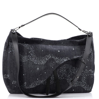 Christian Dior Saddle Soft Bag Printed Canvas Large