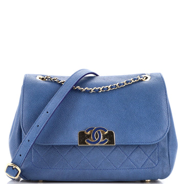 Chanel CC Double Sided Pocket Tote Quilted Caviar Medium