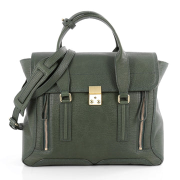3.1 Phillip Lim Pashli Satchel Leather Large Green 2119102