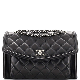 Chanel Geometric Flap Bag Quilted Lambskin Large