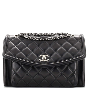Chanel Geometric Flap Bag Quilted Lambskin Large