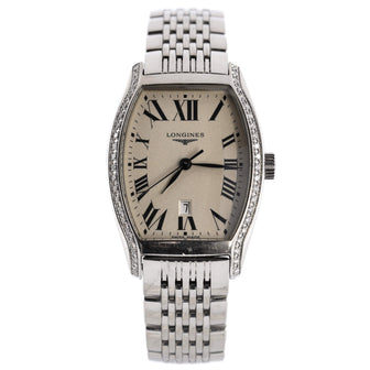 Longines Evidenza Automatic Watch Stainless Steel with Diamond Bezel 26