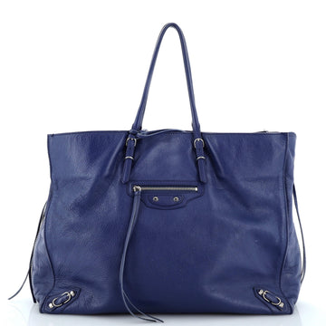 Balenciaga Papier A4 Zip Around Classic Studs Bag Leather Large