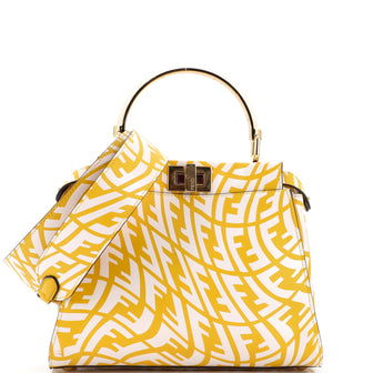 Fendi Peekaboo Bag Vertigo Zucca Leather Mini