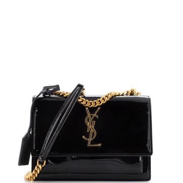 Saint Laurent Sunset Crossbody Bag Patent Small