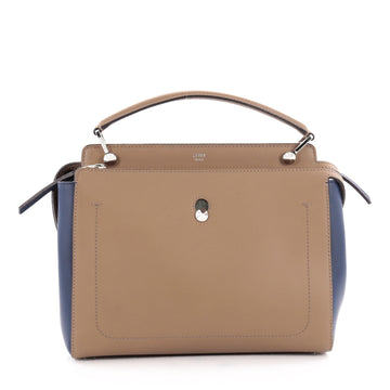 Fendi DotCom Convertible Satchel Leather Medium Blue 2119401