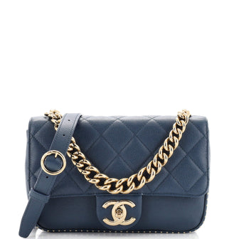NIB 19C Chanel Blue Chevron Trendy CC WOC Wallet on Chain Flap Bag GHW –  Boutique Patina