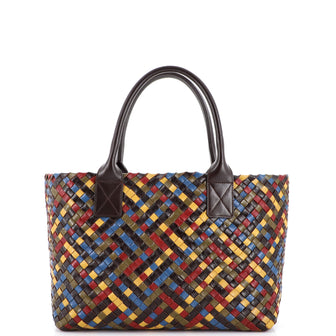 Bottega Veneta Cabat Tote Multicolor Intrecciato Nappa Small