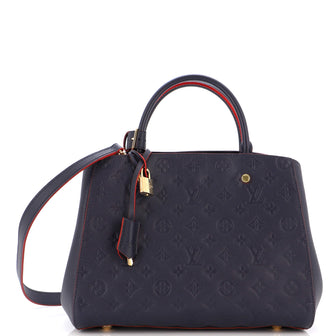 Louis Vuitton Montaigne Handbag Monogram Empreinte Leather MM