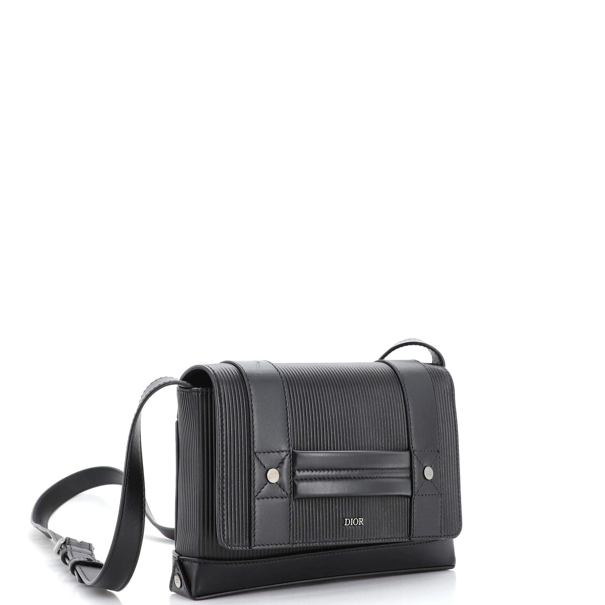 Christian Dior Homme Messenger Bag Vertical Quilted Leather Small Black