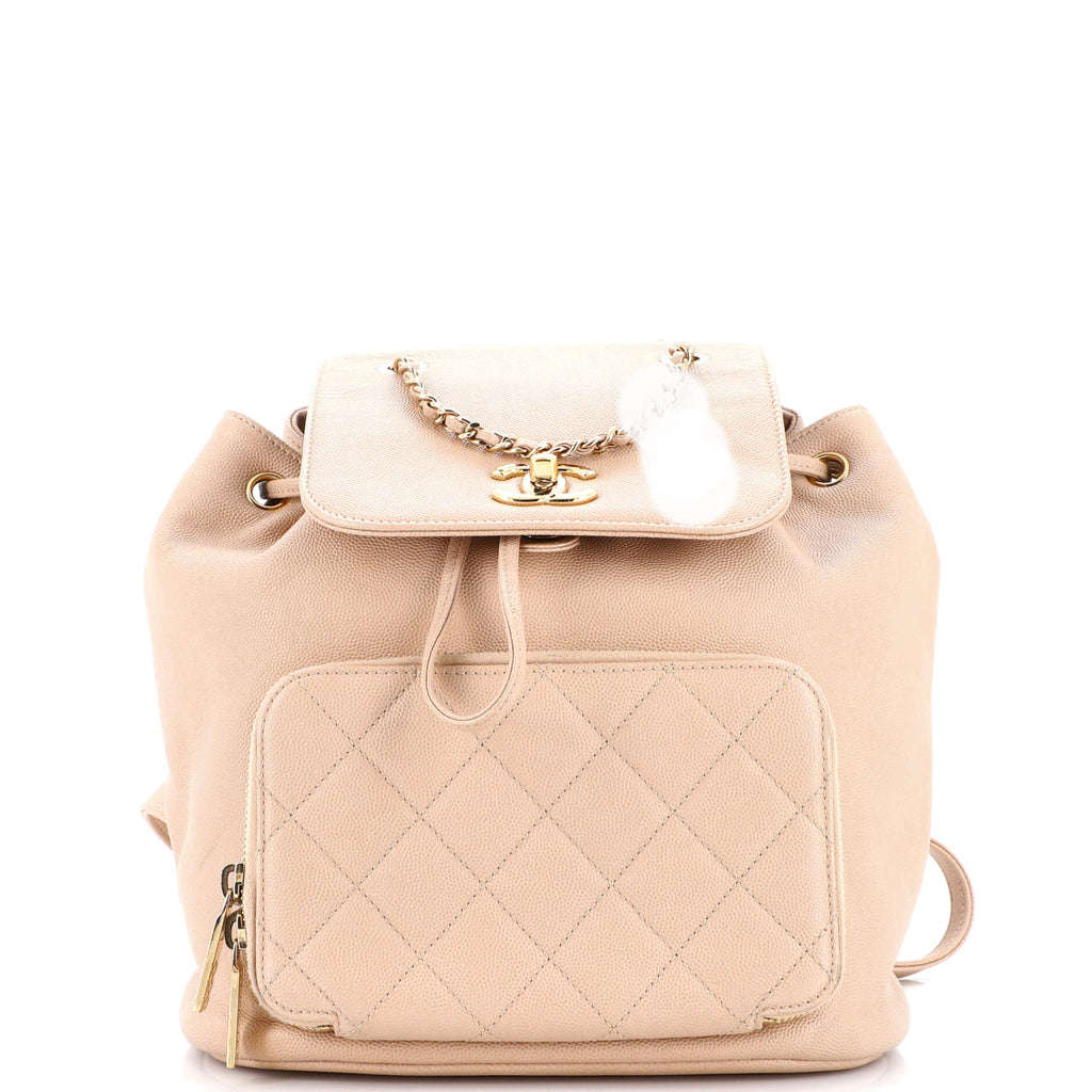 Chanel Business Affinity Backpack Caviar Small Neutral 21197246