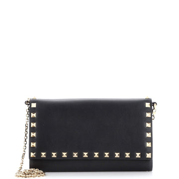 Valentino Garavani Rockstud Wallet On Chain Leather