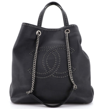 Chanel Coco Eyelets Shopping Tote Calfskin Large