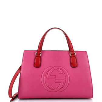 Gucci Soho Convertible Top Handle Satchel Leather Medium