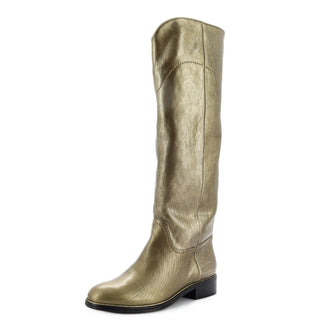 Chanel Women's CC Riding Knee High Boots Leather