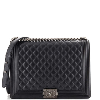Chanel Boy Flap Bag Quilted Calfskin Large