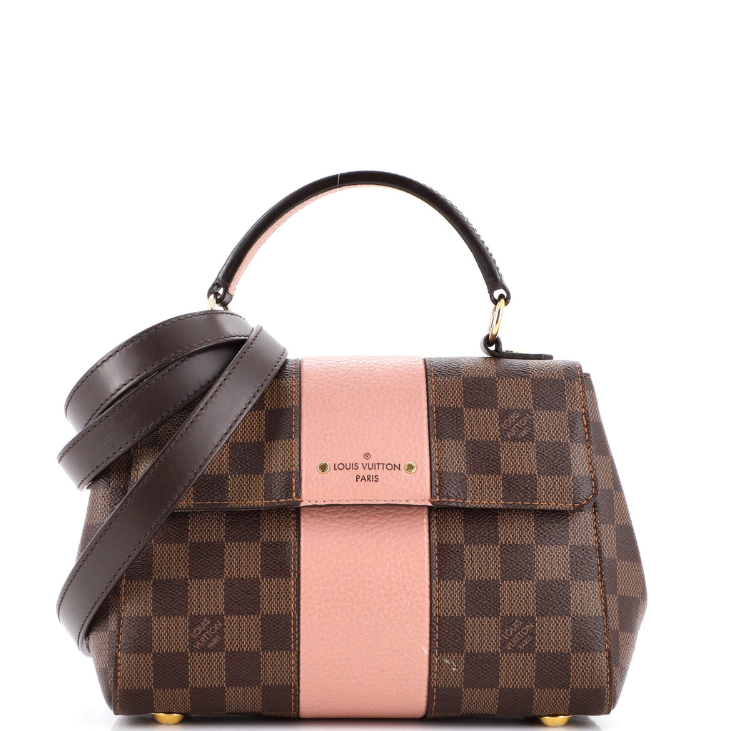 Louis Vuitton Bond Street Handbag Damier with Leather BB Brown