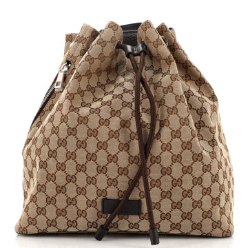 Gucci Drawstring Backpack (Outlet) GG Canvas Medium