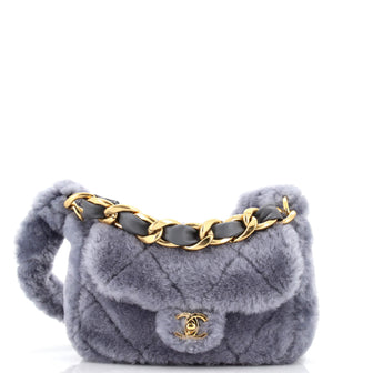 Chanel Coconing Flap Bag Quilted Shearling with Lambskin