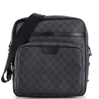 Gucci Front Pocket Messenger Bag GG Coated Canvas Large