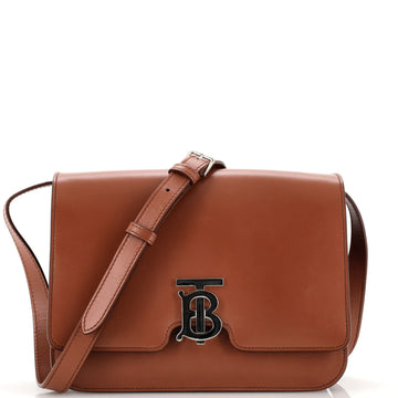 Burberry TB Flap Bag Leather Medium