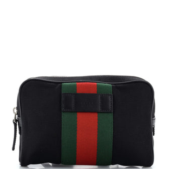Gucci Slim Web Belt Bag (Outlet) Canvas
